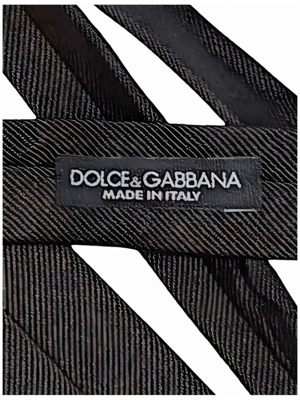 Dolce & Gabbana Textured Silk ‘Skinny’ Tie | 60” x 2” | Midnight Black - Picture 7 of 13